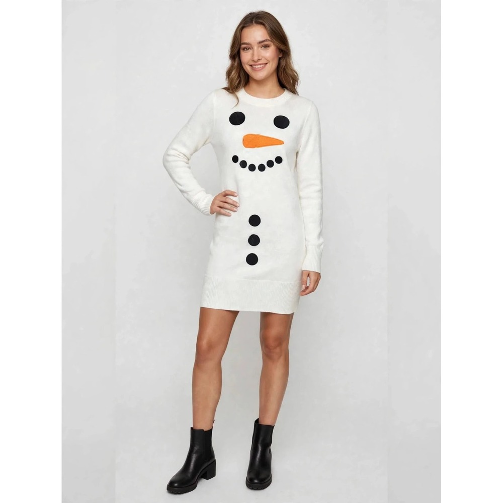 Tipsy Elves Women's Snowman Dress Size Small Holiday Festive